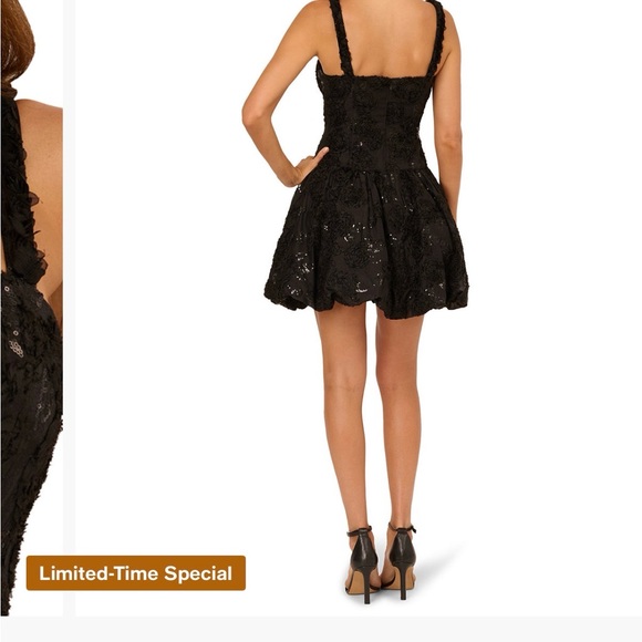 Adrianna Papell Black Mini Dress - Picture 3 of 11